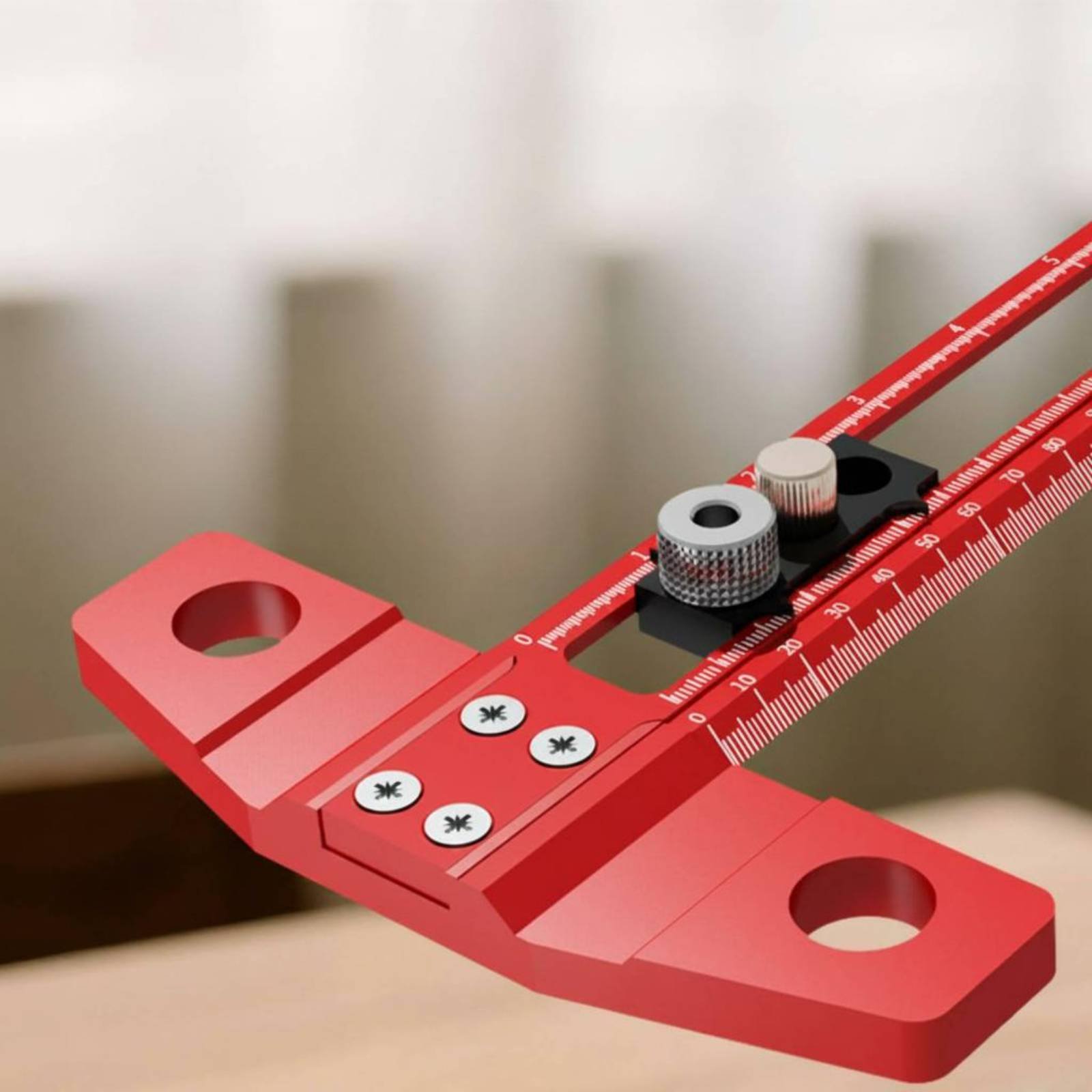 Marking Tools In Workshop - T-Square Ruler Drill Hole Guide Carpenter