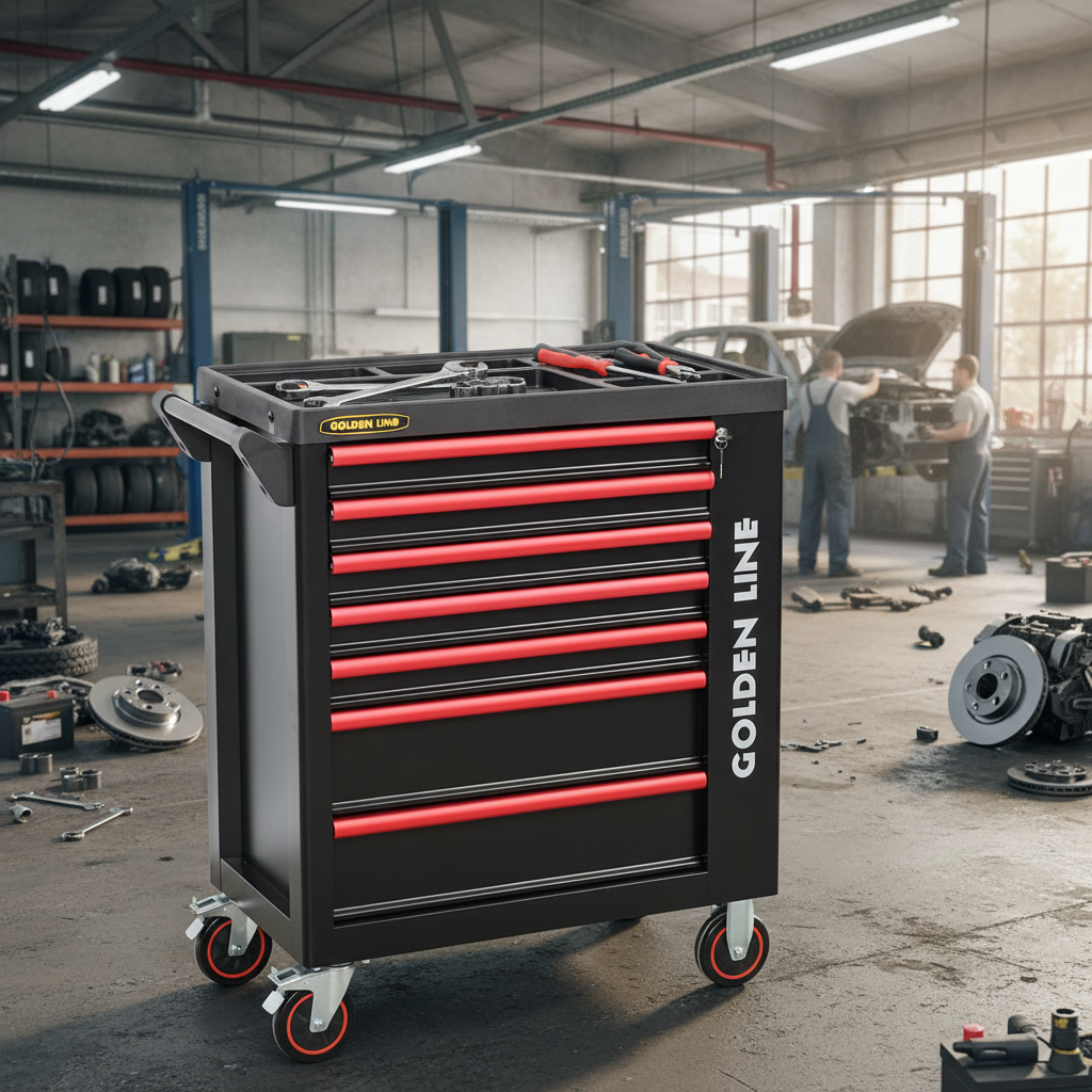 Workshop Tools Wholesale - Wholesale Customizable Steel Tool Cart 7-Drawer