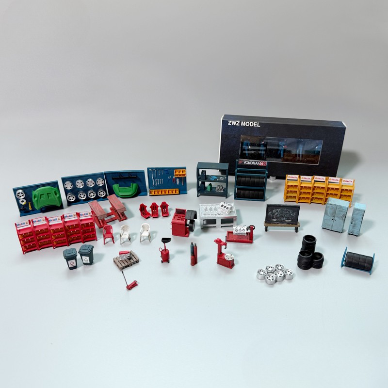 1: 64 Diorama Garage Repair To - Workshop Tools Toy recension och pris