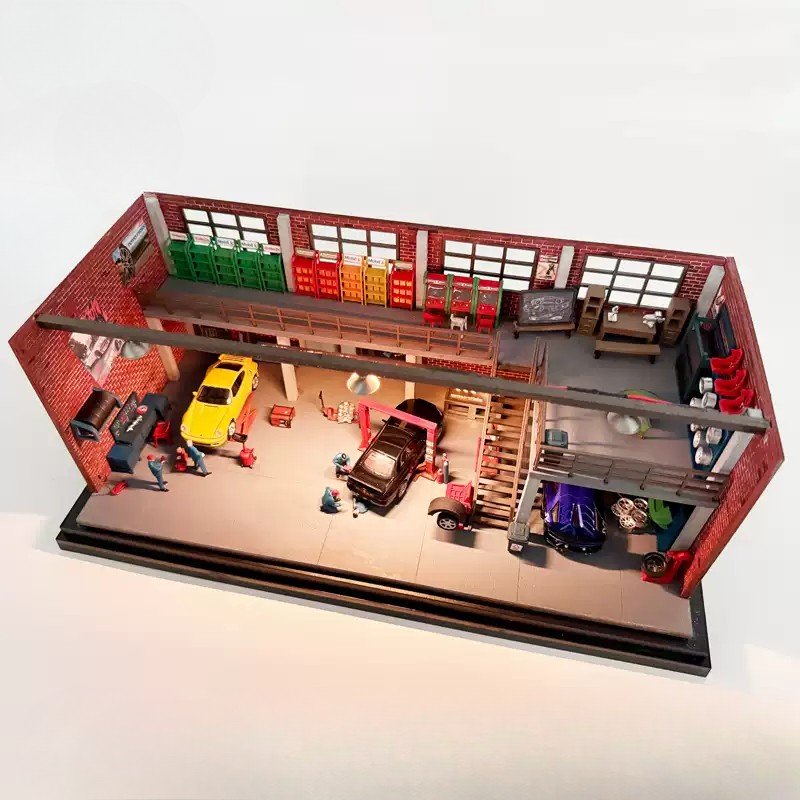 1: 64 Diorama Garage Repair To - Workshop Tools Toy recension och pris