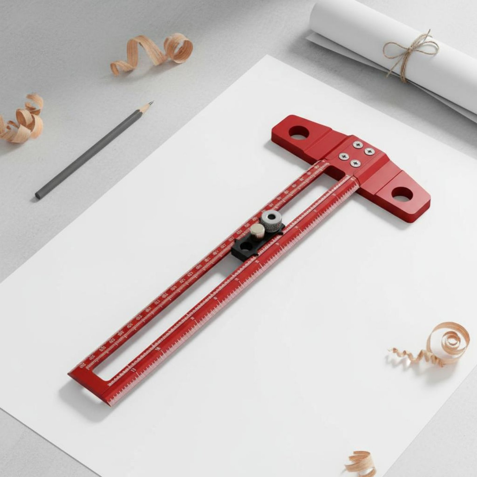T-Square Ruler Drill Hole Guid - Marking Tools In Workshop recension och pris