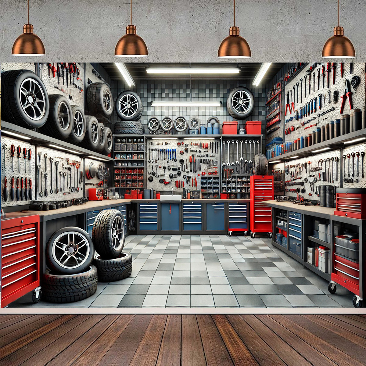 A polyester fiber garage tool  - Workshop Tools Background recension och pris