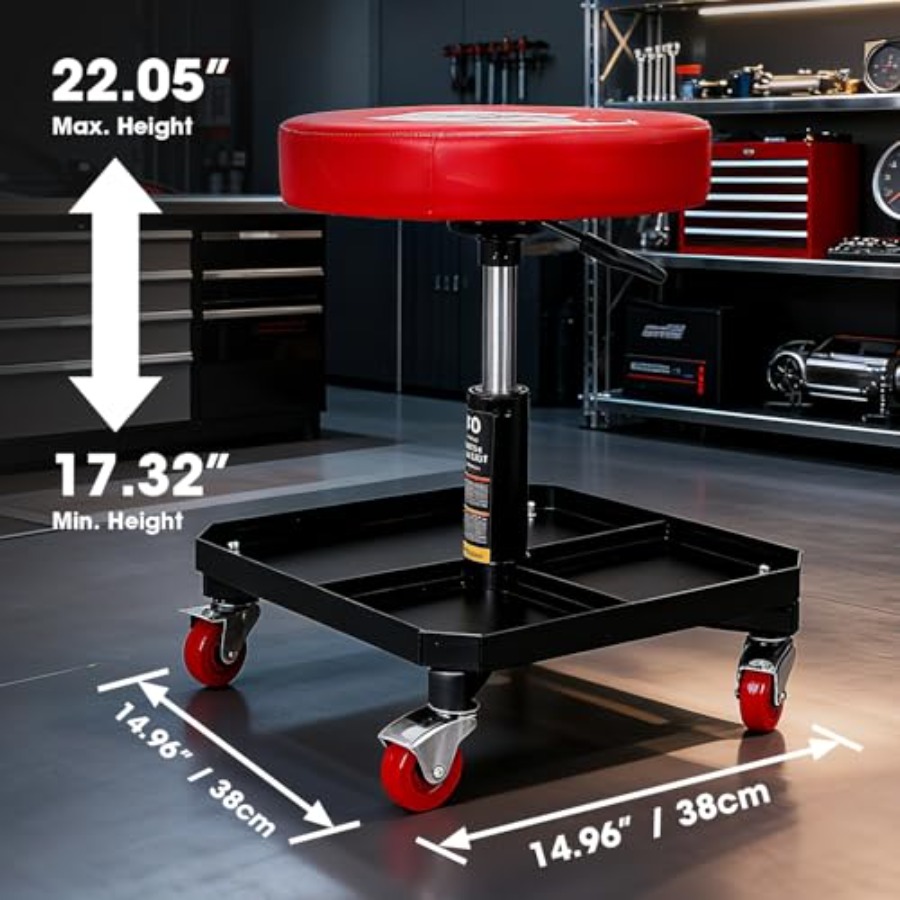 Rolling Mechanic Stool with To - Mechanical Tools In Workshop recension och pris