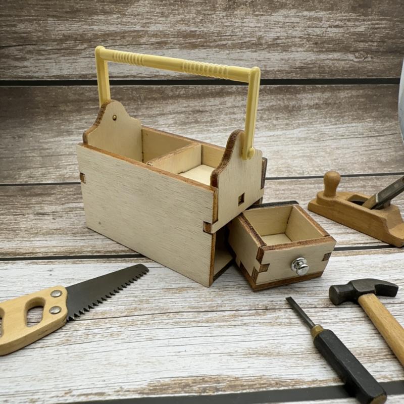 Hot 1/12 Dollhouse Mini Wooden - Workshop Tools Toy recension och pris